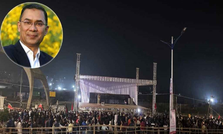পূর্বাচলের ৩০০ ফিট মঞ্চে শেষ মুহূর্তের প্রস্তুতি