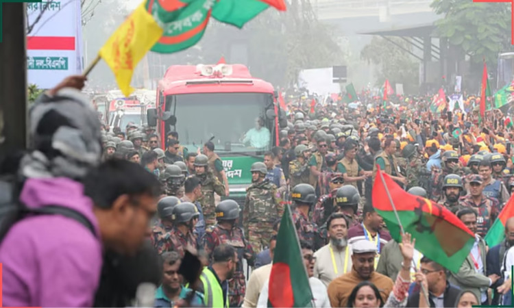 লাখো কণ্ঠের উচ্ছ্বাসে তারেক রহমান