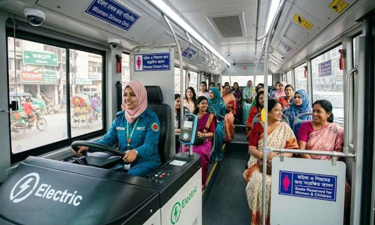 ৬ মাসের মধ্যে নারীদের জন্য নামছে ইলেকট্রিক বাস