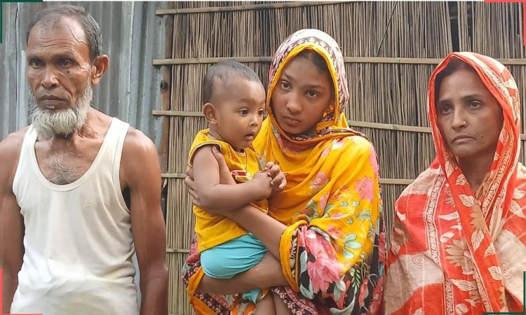 কুড়িগ্রামে  সন্তানকে বাঁচাতে বাবা-মায়ের আঁকুতি