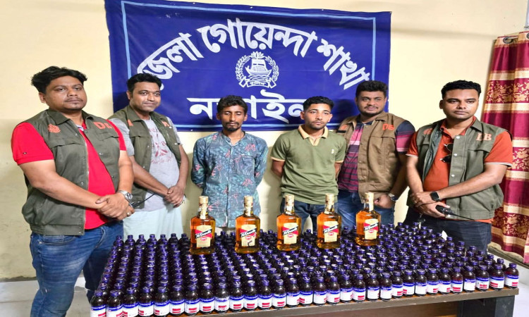 নড়াইলে ৩৯৮ বোতল ইসকাফসহ দুইজন গ্রেপ্তার