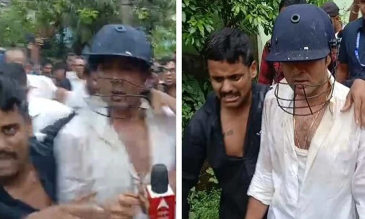 মমতা বন্দ্যোপাধ্যায়ের ভাতিজা অভিষেকের ওপর হামলা, ডিম ও জুতা নিক্ষেপ