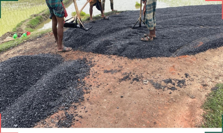 বাহুবলে কোটি টাকার সড়ক সংস্কারে ভয়াবহ অনিয়ম