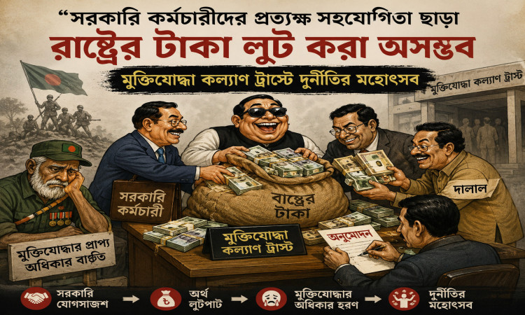 "সরকারি কর্মচারীদের প্রত্যক্ষ সহযোগিতা ছাড়া রাষ্ট্রের টাকা লুট করা অসম্ভব"