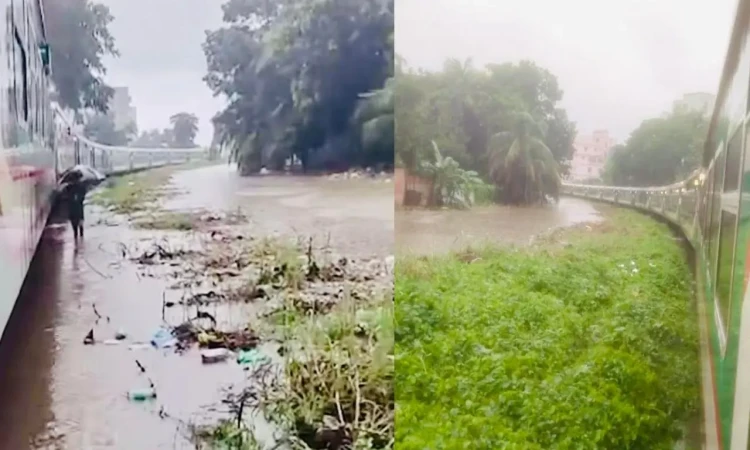 চট্টগ্রামে ভারী বর্ষণের তাণ্ডব; মাঝপথে থামল কক্সবাজারের ট্রেন, দুর্ভোগে যাত্রীরা