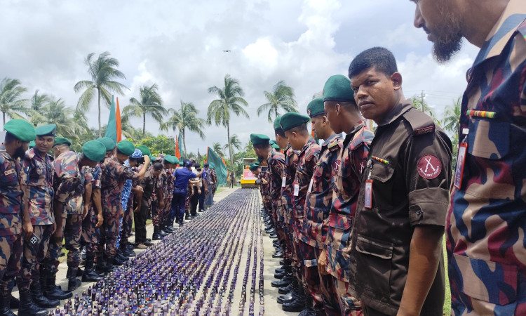 সাতক্ষীরায় ৩১ কোটি ৯৪ লাখ টাকার মাদক ধ্বংস করল বিজিবি