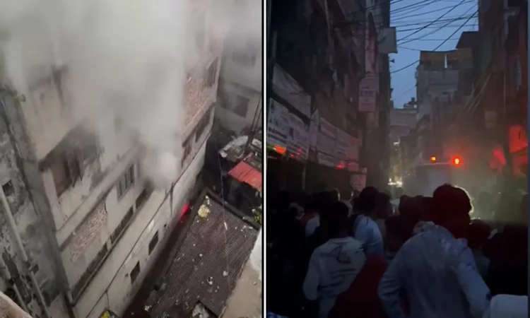 পুরান ঢাকার বংশালে হেলমেটের গোডাউনে ভয়াবহ আগুন