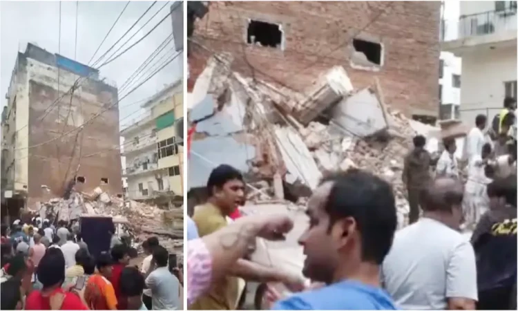 দিল্লিতে ৬ তলা ভবন ধস: ধ্বংসস্তূপ থেকে বাঁচার আকুতি, চলছে উদ্ধার অভিযান