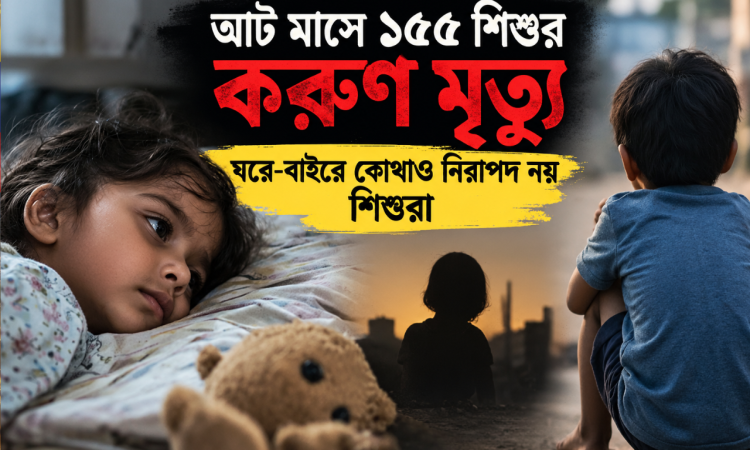৮ মাসে ১৫৫ শিশুর মৃত্যু, নিখোঁজ এখনও ২০৩৮ জন