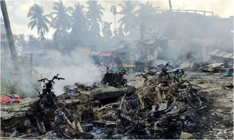 মিয়ানমার সেনার বিমান হামলায় রক্তাক্ত রাখাইন, নিহত ৩৩ ও আহত ৩৬