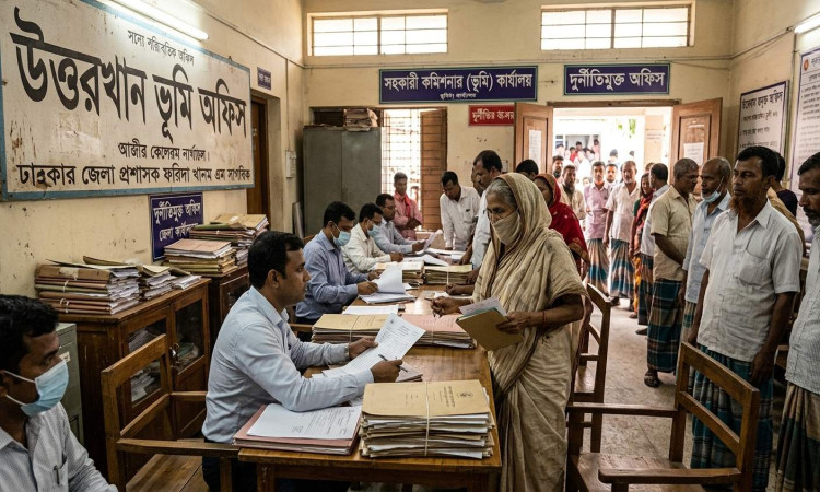 সেবাগ্রহীতার বেশে ভূমি অফিসে ডিসি: দুর্নীতি রোধে নতুন বার্তা