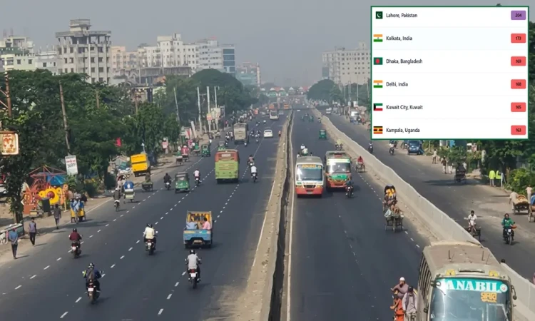 বায়ুদূষণে শীর্ষে লাহোর, ঢাকা রয়েছে তালিকার তিন নম্বরে