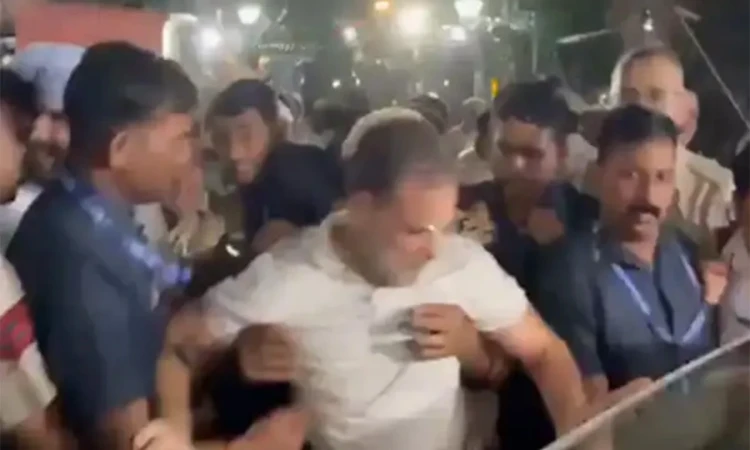 ভারতের নির্বাচন কমিশনের সামনে বিক্ষোভ, রাহুল-প্রিয়াঙ্কা আটক