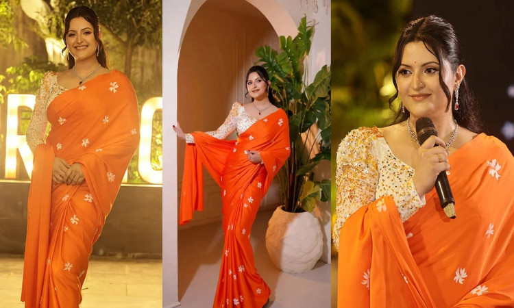 রাজকীয় জৌলুস ভুলে শরতের শিউলি সাজে পরীমনির জন্মদিন
